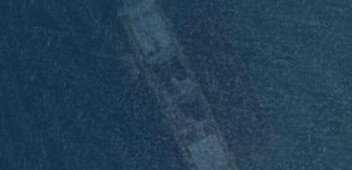 谷歌地图苏加武眉海滩水下发现沉船 二战时期被盟军水雷炸沉德国u型