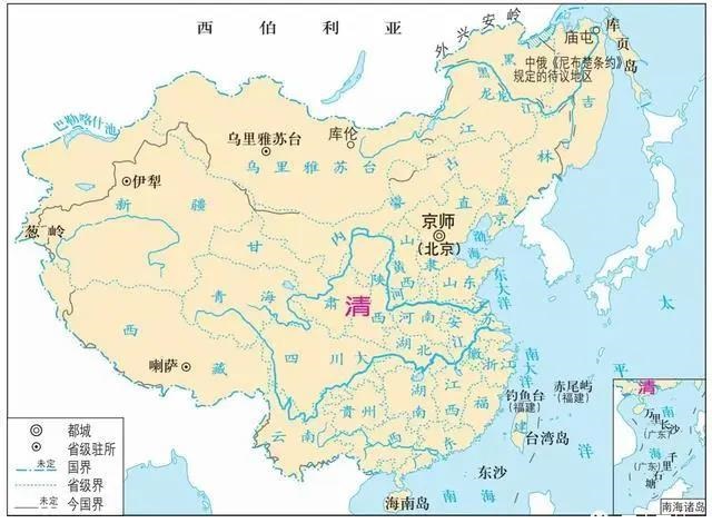 清朝版图:奠定了中国疆域基础