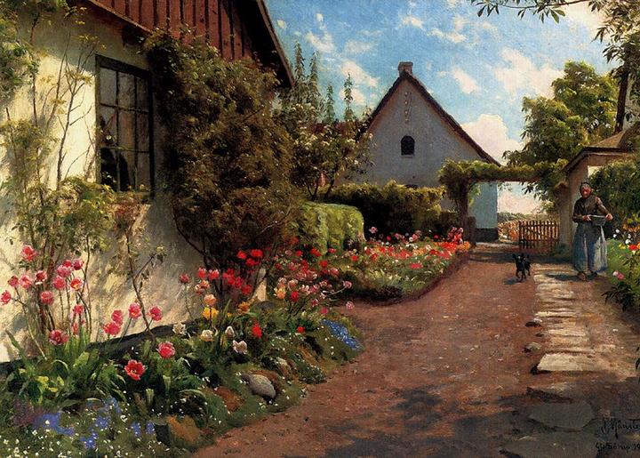 偷得浮生半日闲,欣赏丹麦画家蒙斯特悠闲安逸的北欧乡村生活