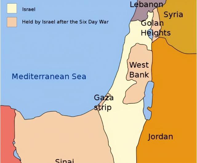 以色列实控领土的变化,可从以下四张图看明白