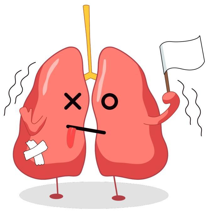 试着做一次深呼吸,是否出现呼吸不足的情况,可能是肺部出现问题