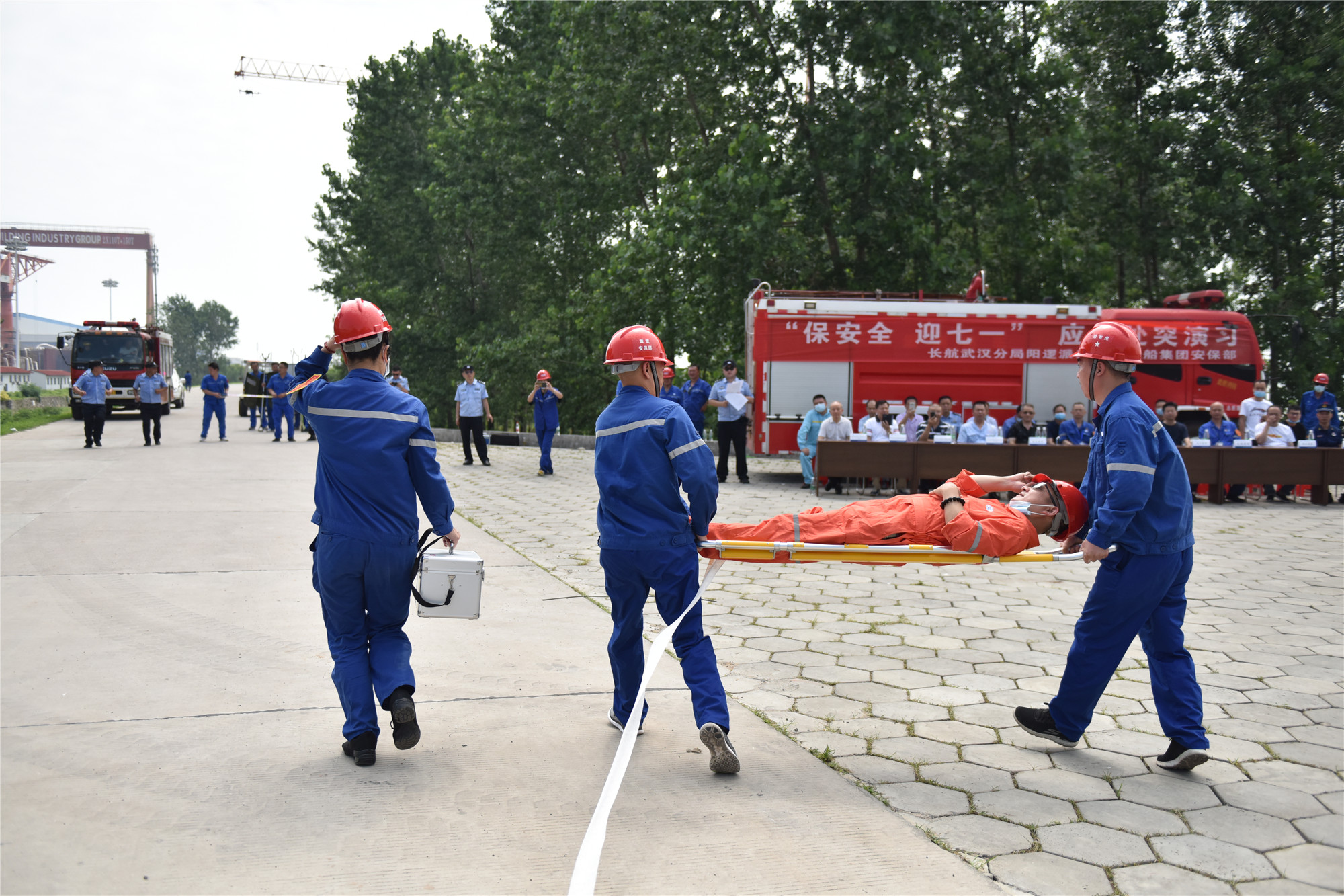 长航武汉公安指导武船重工开展应急处置演习