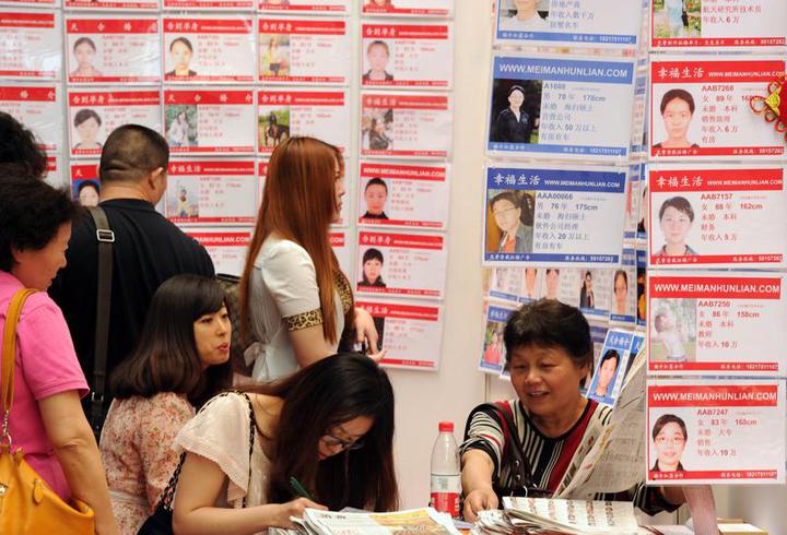 中国的相亲场景在美国华人社区重现。(Getty Images)