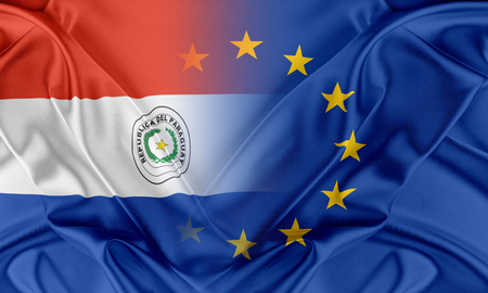 Unión Europea Y Paraguay. El Concepto De La Relación Entre La Ue Y Paraguay. Fotos, Retratos, Imágenes Y Fotografía De Archivo Libres De Derecho. Image 43981900.