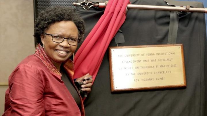 Advocate Mojankunyane Gumbi  is currently the Chancellor of the University of Venda