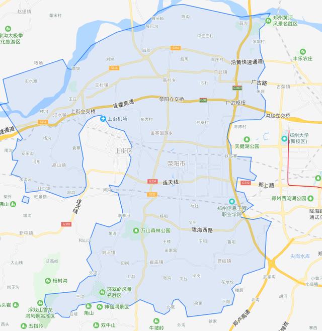 荥阳市行政村地图图片