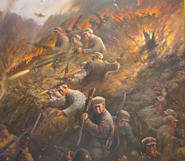 新圩阻击战油画12月1日下午2时,滞留在在新圩板桥铺的后卫师处境已