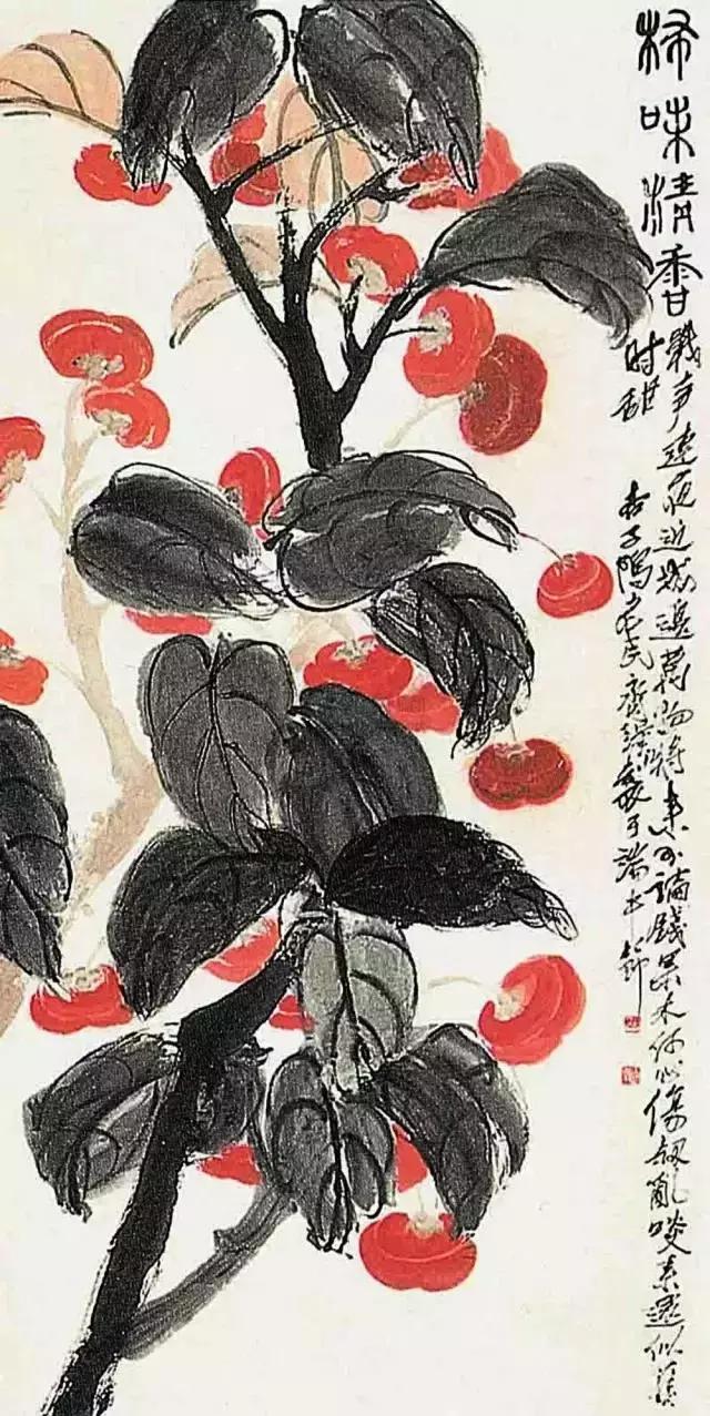 书画鉴赏丨齐白石的柿子大全