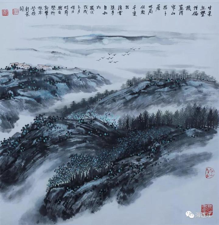 《山水》作者:陆杭《海韵》作者:孙建青《云蒸霞蔚》作者:周钦来