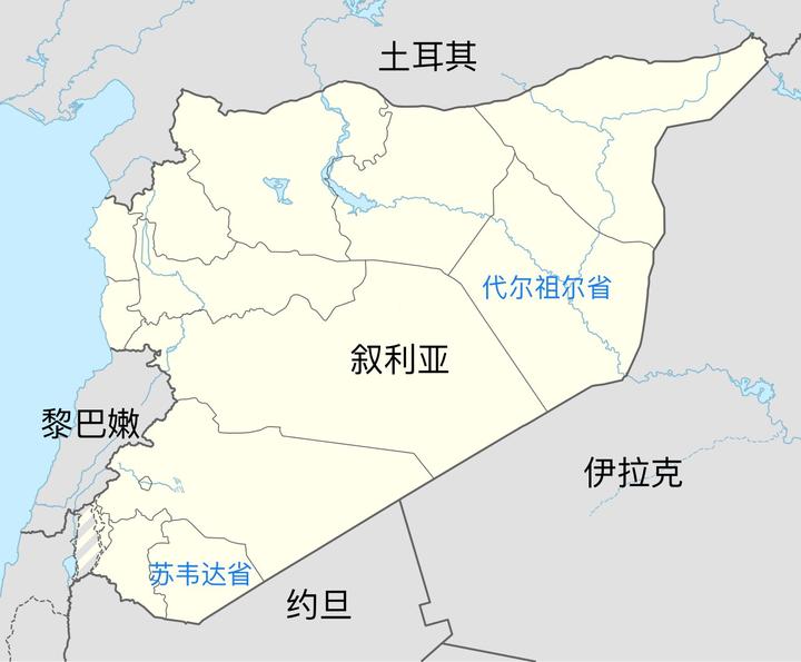 叙利亚省份地图图片