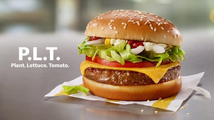 麦当劳停止在加拿大销售素食汉堡