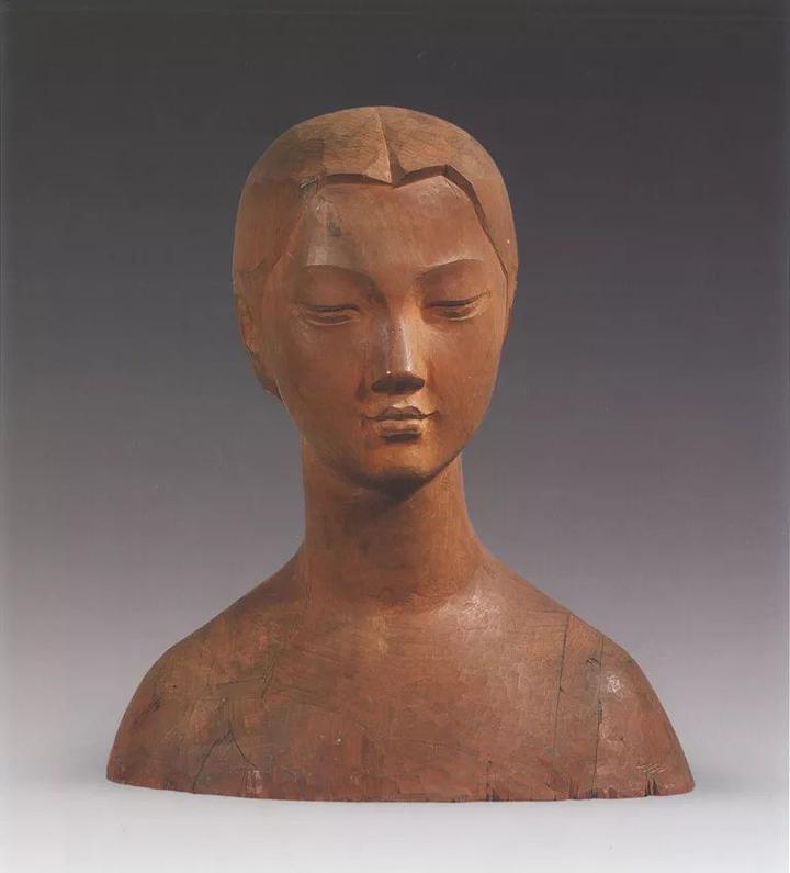 刘焕章 《少女像》 木雕 1961年
