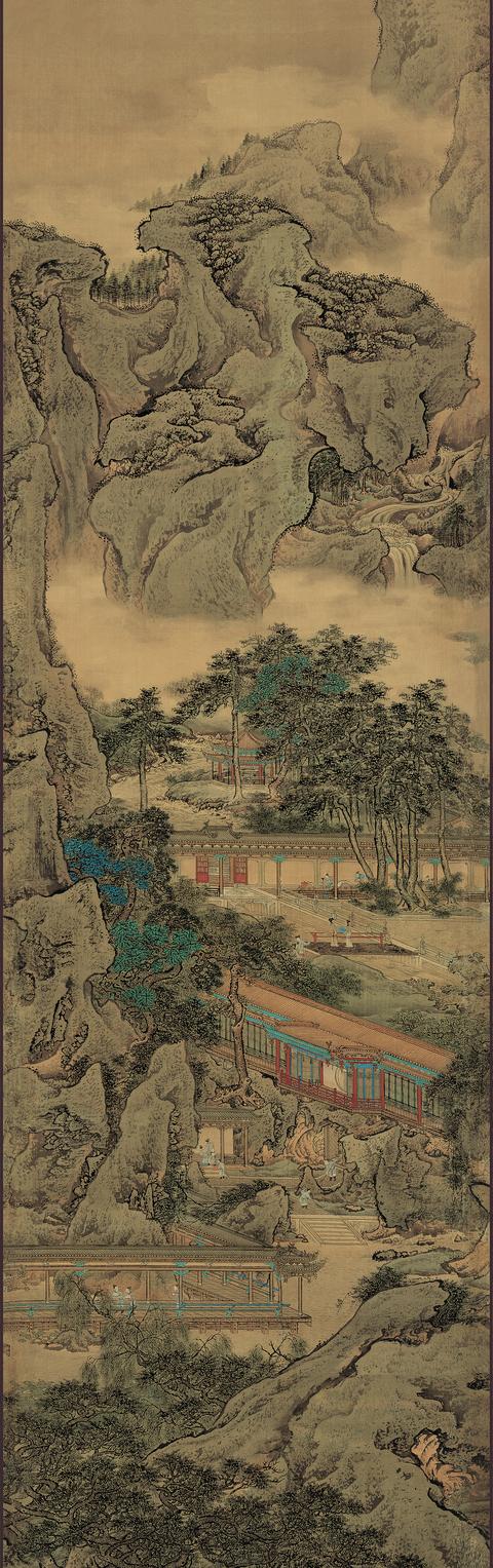 中国画中的工匠精神清代界画大家袁江阿房宫图高清图片