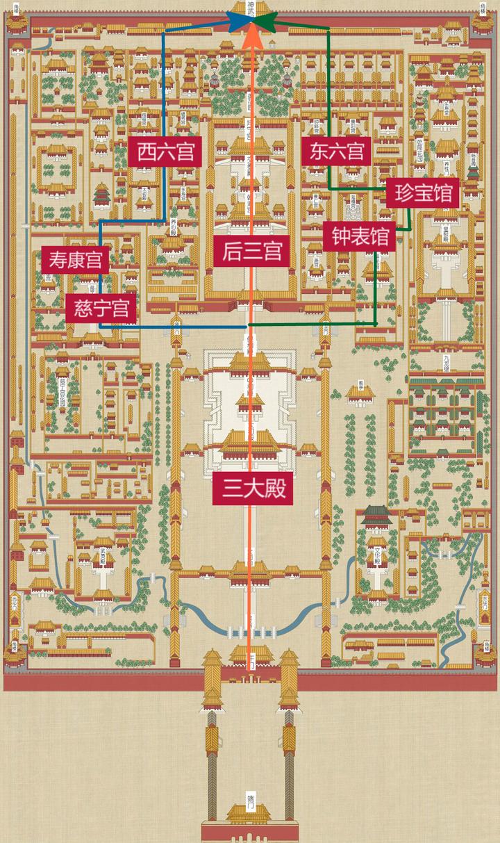 北京故宫地理位置图片