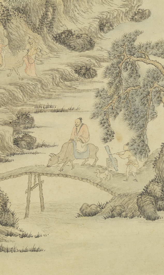 古作赏析丁云鹏葛洪移居图轴