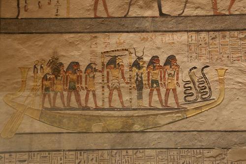 古埃及太阳轮壁画图片