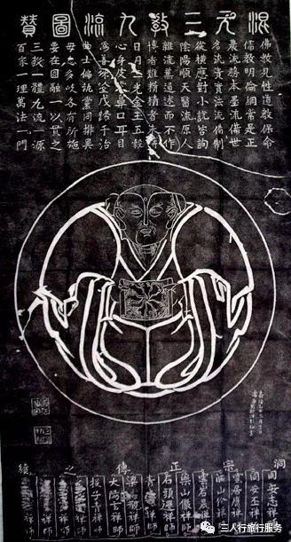 文化河南之少林寺混元三教九流图赞碑