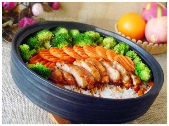 美味的新奥尔良煎鸡肉饭,好吃的流口水