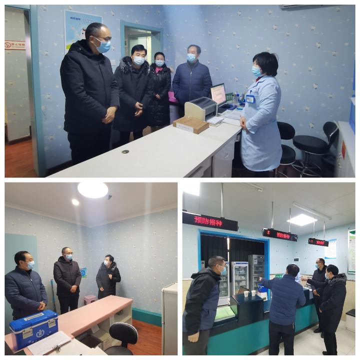 王局长一行先后来到我院永安路,碾子湾接种门诊,听取了我院新冠病毒