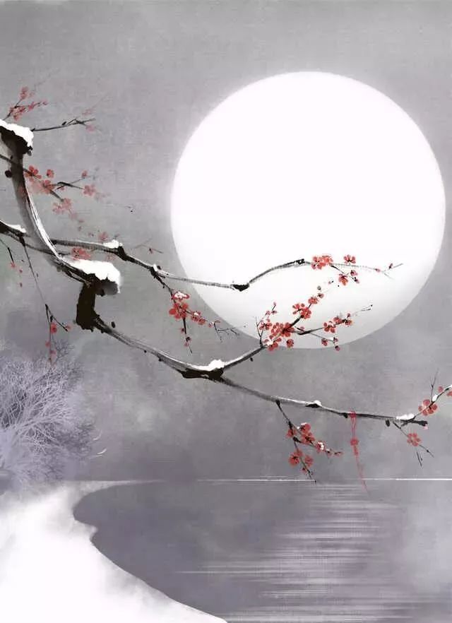 落梅风元·马致远人初静,月正明.纱窗外玉梅斜映.