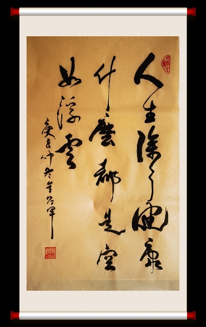 沉鱼落雁也罢 闭月羞花也罢 弱水三千 只饮一瓢而已 王小文书法作品