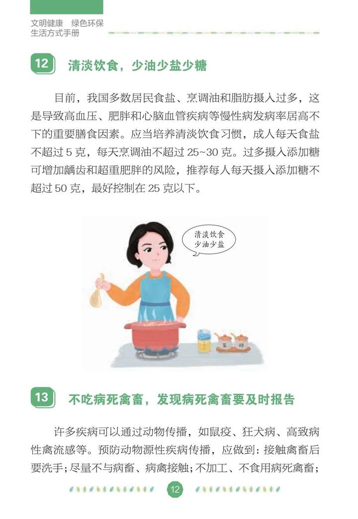 健康科普|《文明健康 绿色环保生活方式手册》第二篇【铸健康】