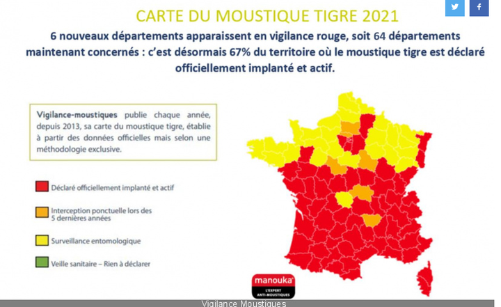 疫情未了虎蚊又来!巴黎和几乎整个法兰西岛处于红色警报状态!