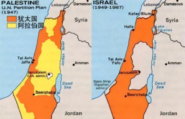 以色列实控地图图片