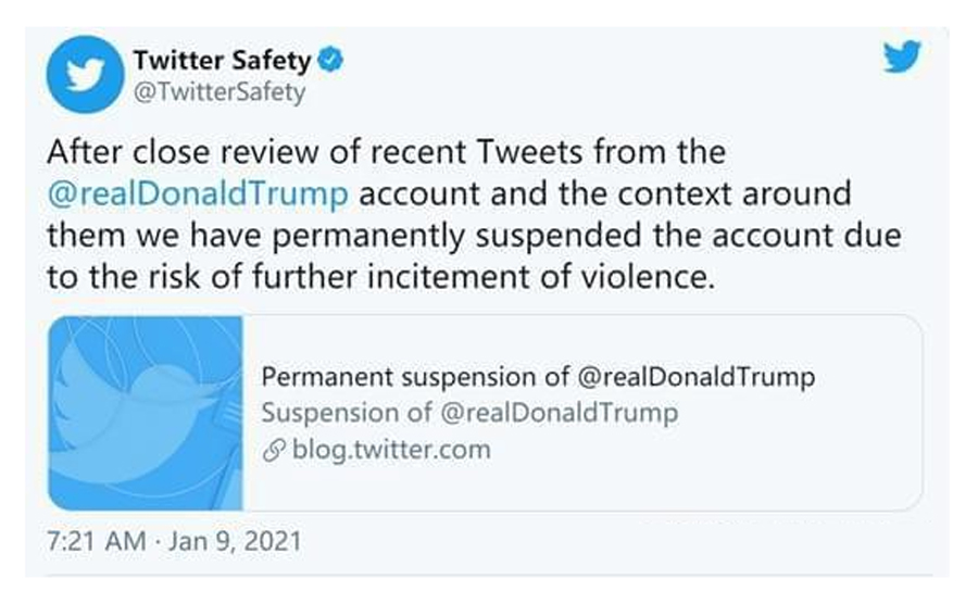 脸书宣布暂停川普账号至少两年