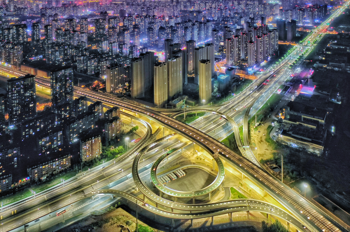 胜利大街立交桥:火出圈的沈阳最美"音符立交"