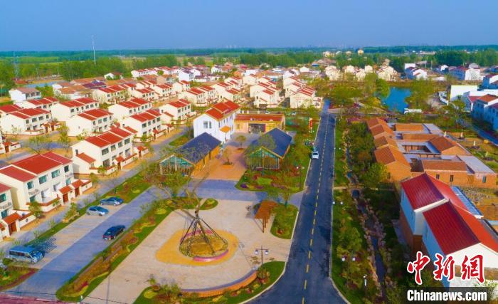 航拍牛角淹社区.宿迁市宿城区委宣传部供图.