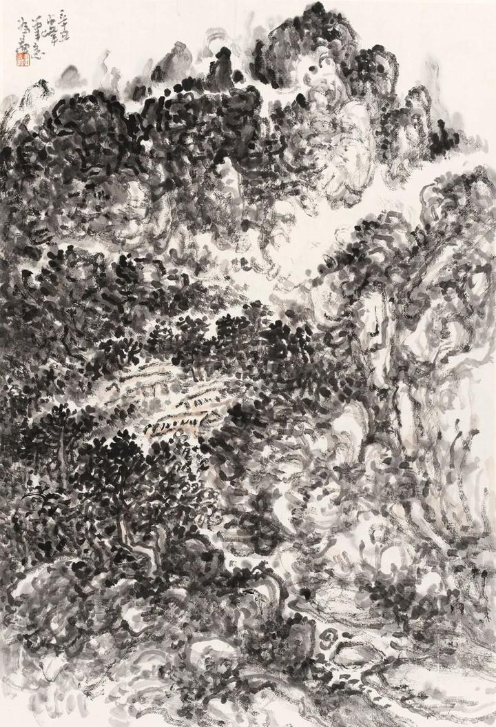 壬寅贺岁田占峰山水画作品欣赏