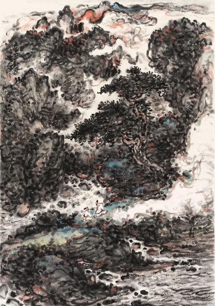 壬寅贺岁田占峰山水画作品欣赏