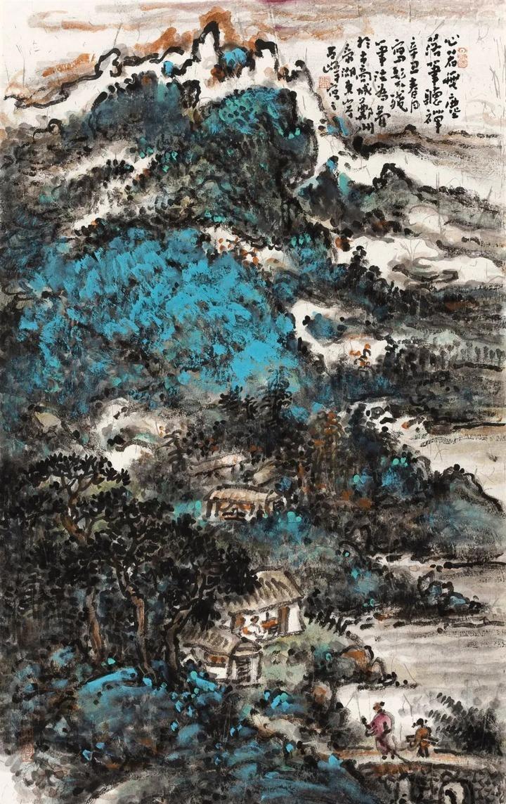 壬寅贺岁田占峰山水画作品欣赏