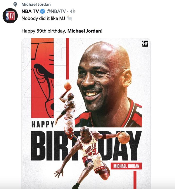 全美刷屏祝乔丹59岁生日快乐kd送赞誉富保罗詹皇难度不低于他