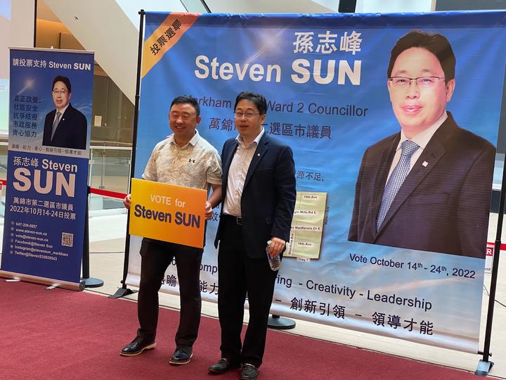 同建安全社区,共创美好未来 ——万锦市第二选区市议员候选人孙志峰