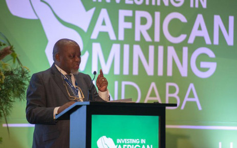 FILE: Minister of Mineral Resources and Energy Gwede Mantashe addressing the annual Investing in Africa Mining Indaba on 3 February 2020 at the Cape Town International Convention Centre. Picture: @GwedeMantashe1/Twitter 