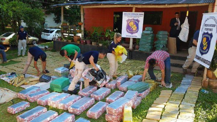 Incautan dos toneladas de marihuana en Areguá