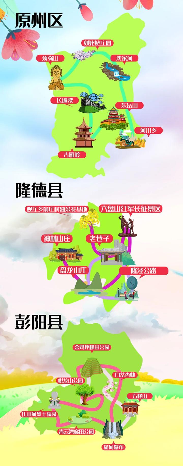 山花即将绽放‖宁夏固原赏花手绘地图尽赏一路繁花_越南_新闻_华人