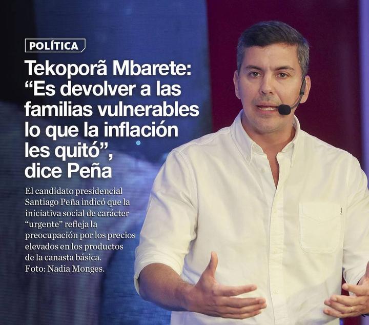 La Nación / Tekoporã Mbarete: “Es devolver a las familias vulnerables lo que la inflación les quitó”, dice Peña