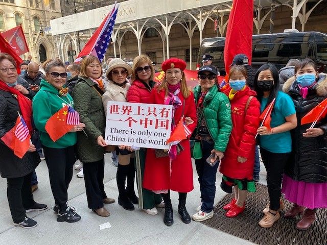 紐約僑界抗議蔡英文訪美_图1-32