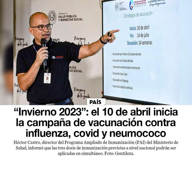 La Nación / “Invierno 2023″: el 10 de abril inicia la campaña de vacunación contra influenza, covid y neumococo