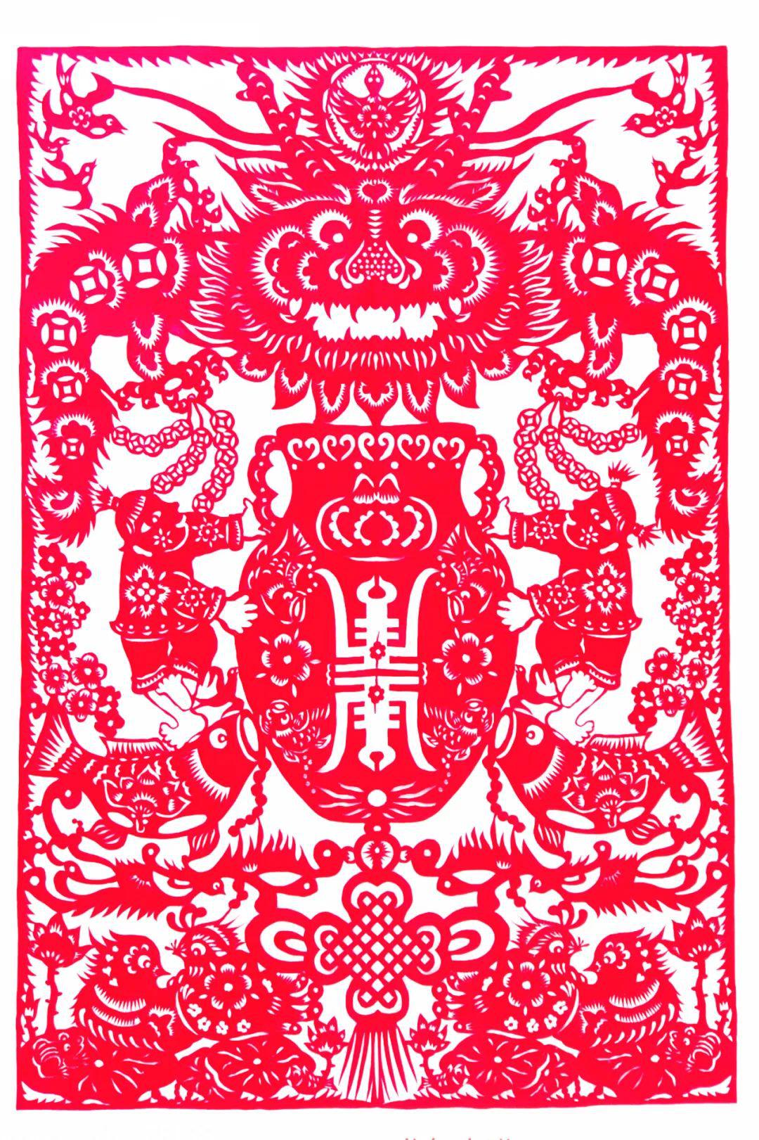 中国民间剪纸微刊《百年献瑞迎新年》全国龙文化剪纸精品展览 图111