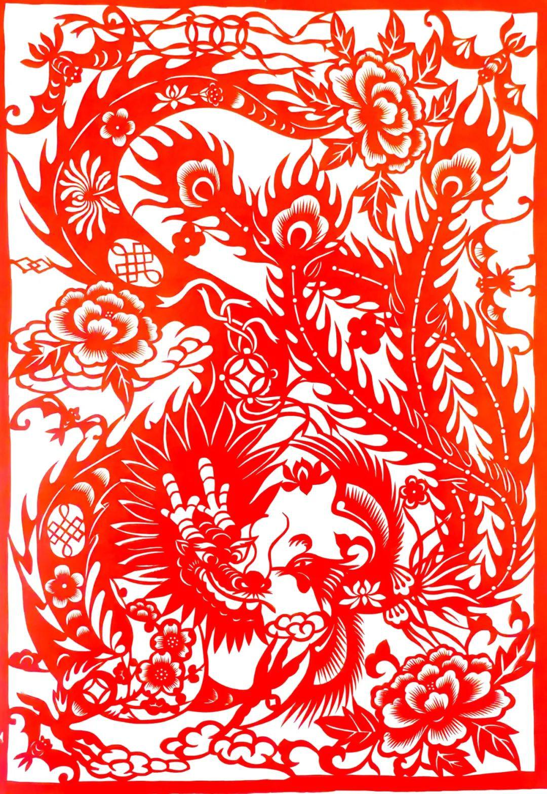 中国民间剪纸微刊《百年献瑞迎新年》全国龙文化剪纸精品展览 图356