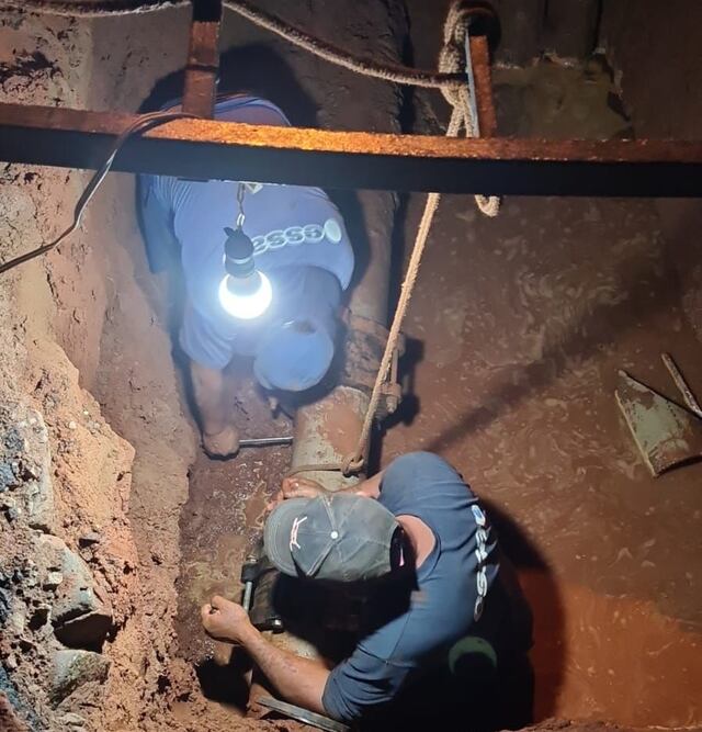 Las reparaciones concluyeron ayer, pero nuevamente se rompió en dos partes, Foto: Gentileza