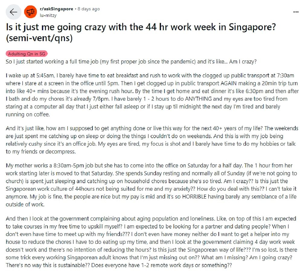一周工作44小时“令人抓狂”？ 新加坡年轻员工不开心的原因不止这个_南岛_新闻_华人头条