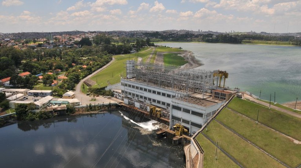 Barragem do Rio Grande e Usina Elevatória de Pedreira — Foto: Reprodução/Emae