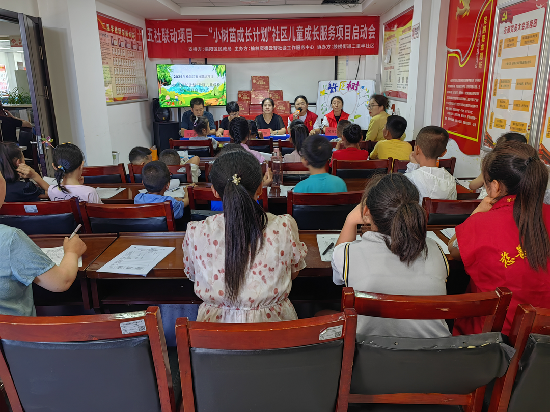 榆阳区鼓楼街道二里半社区“小树苗成长计划”璀璨启航