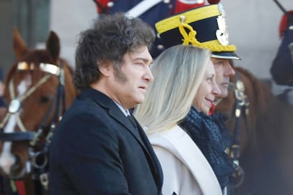 Javier Milei, durante el desfile militar por el 9 de Julio