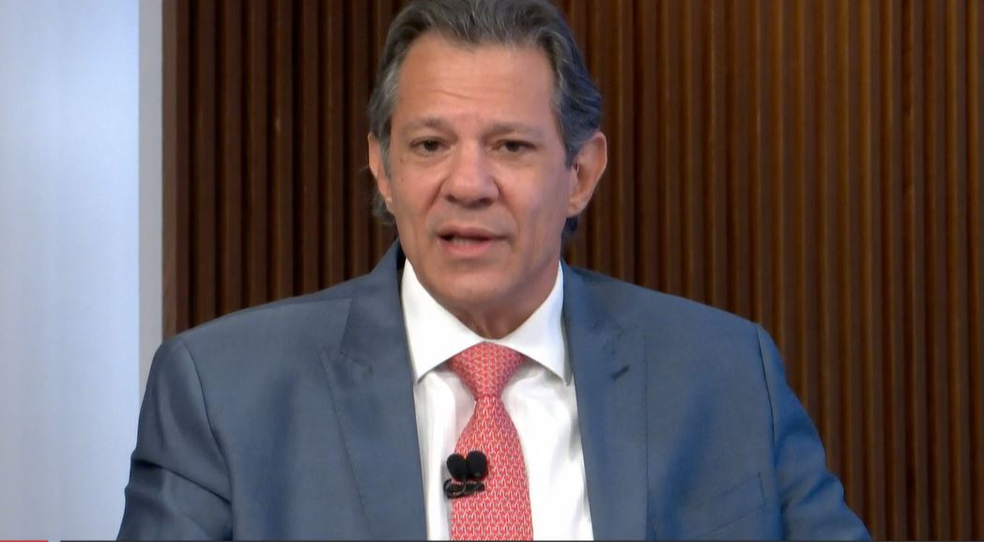 Ministro da Fazenda, Fernando Haddad, em entrevista à GloboNews — Foto: GloboNews/Reprodução